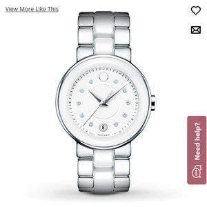 Movado Cerena Sterling silver Watch w/ diamonds